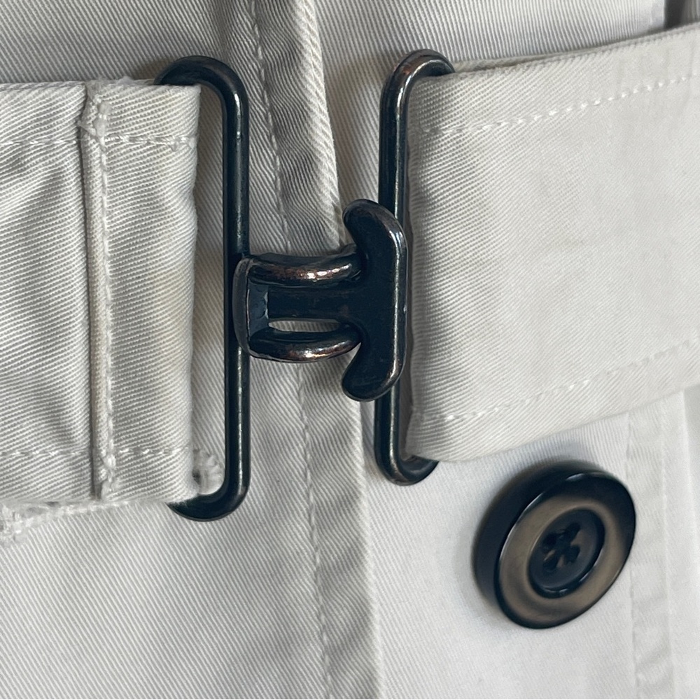 Mexx Cream Colored Lined Double Breast Trench Coat with belt Size 36 - Picture 7 of 16